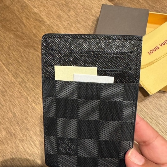 Louis Vuitton Black Checkered Card Holder - Picture 6 of 6